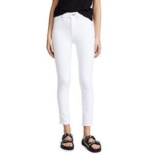 Rag & Bone Jeans Mid-Rise Skinny Jeans White